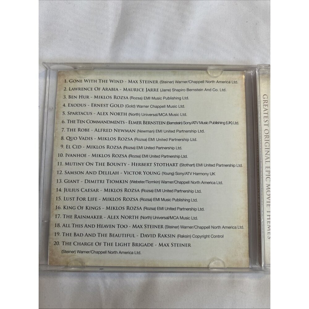 GREATEST ORIGINAL EPIC MOVIE THEMES Self-Titled (2013) Film Theme Music CD Mint - Picture 4 of 9
